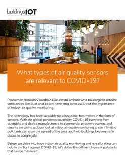 What Types of Air Quality Sensors Are Relevant to COVID-19?
