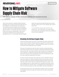 How to Mitigate Software Supply Chain Risk