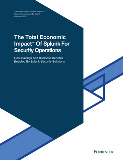 The Total Economic Impact™ of Splunk for Security Operations
