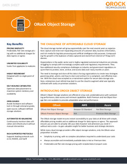 ORock Object Storage Data Sheet