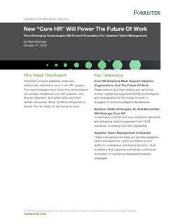 New “Core HR” Will Power the Future Of Work