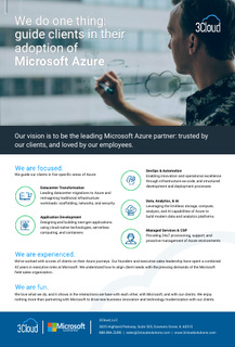 We Do One Thing: Guide Clients in Their Adoption of Microsoft Azure