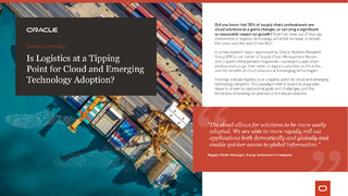 Survey Summary: Is Logistics at a Tipping Point for Cloud and Emerging Technology Adoption?