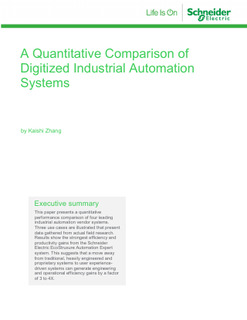 A Quantitative Comparison of Digitalized Industrial Automation System
