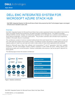 Dell EMC Integrated System for Microsoft Azure Stack Hub