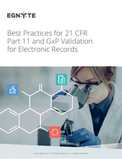 Best Practices for 21 CFR Part 11 and GxP Validation for Electronic Records