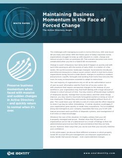 Maintaining Business Momentum in the Face of Forced Change