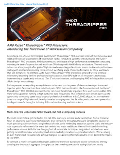 MD Ryzen™ Threadripper™ PRO Processors: Introducing the Third Wave of Workstation Computing