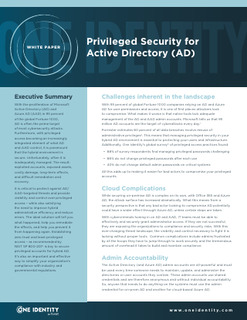 Privileged Security for Active Directory (AD)