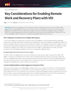 Analyst Report: Key Considerations for Enabling Remote Work and Recovery Plans with VDI