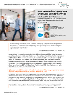 How is Siemens bringing 300K employees back to the office?