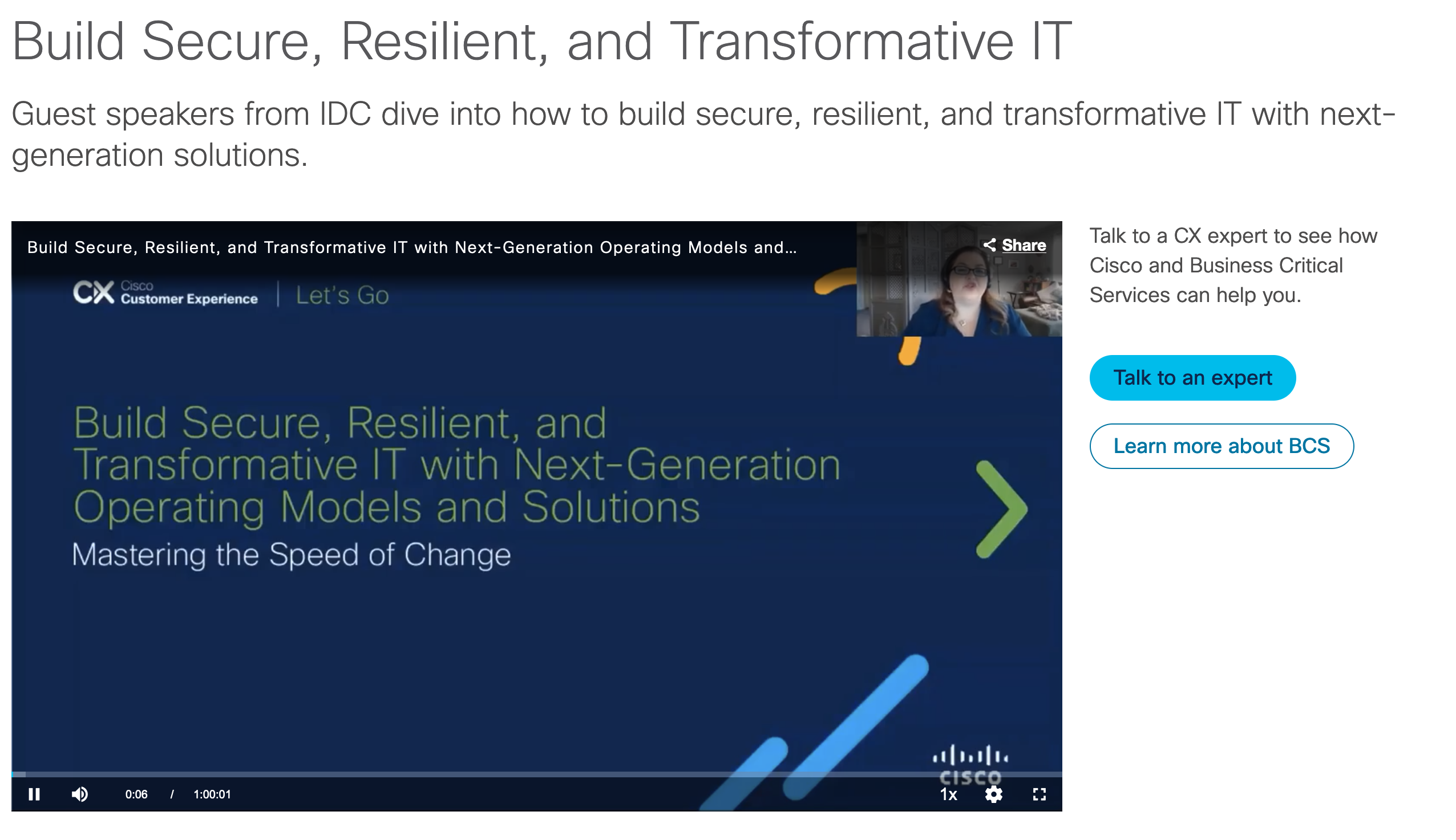 Build Secure, Resilient, and Transformative IT: Webcast