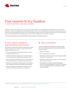 Four Reasons to Try Quarkus