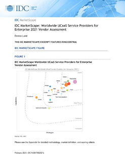 IDC MarketScape: Worldwide UCaaS Service Providers for Enterprise 2021 Vendor Assessment