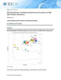 IDC MarketScape: Worldwide UCaaS Service Providers for SMB 2021 Vendor Assessment