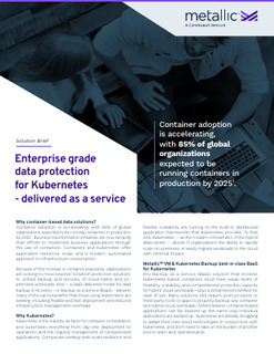 Enterprise Grade Data Protection for Kubernetes – Delivered as a Service