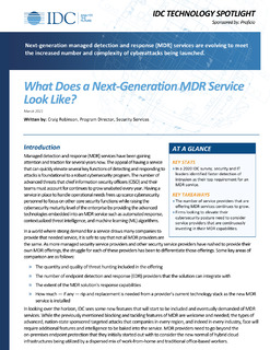 What Does a Next-Generation MDR Service Look Like? – IDC Technology Spotlight