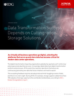 Data Transformation Success Depends on Cutting-edge Storage Solutions