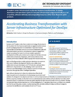 Accelerating Business Transformation with Server Infrastructure Optimized for DevOps