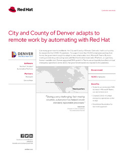 Denver Supports Remote Work with Red Hat Ansible Automation Platform