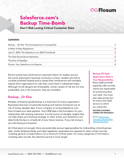 Salesforce.com’s Data Backup Time-Bomb