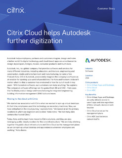 Citrix Cloud helps Autodesk further digitization