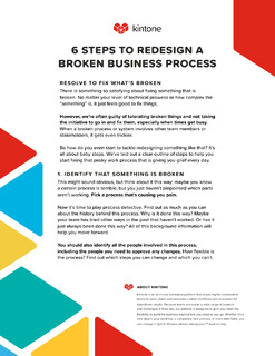 6 Steps To Redesign A Broken Business Process