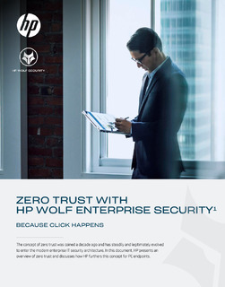 Zero Trust With Hp Wolf Enterprise Security