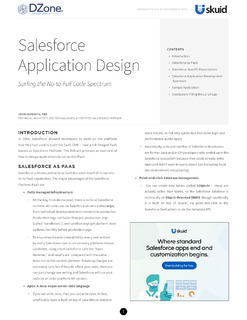 Salesforce Application Design