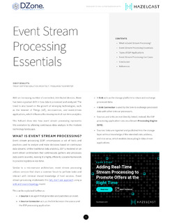 Event Stream Processing Essentials