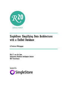 SingleStore: Simplifying Data Architectures with a Unified Database