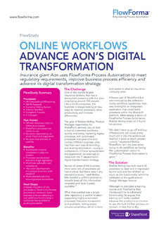 Online Workflows Advance AON’s Digital Transformation