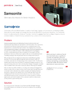 Samsonite: Eliminates Bot Attacks for Better Analytics