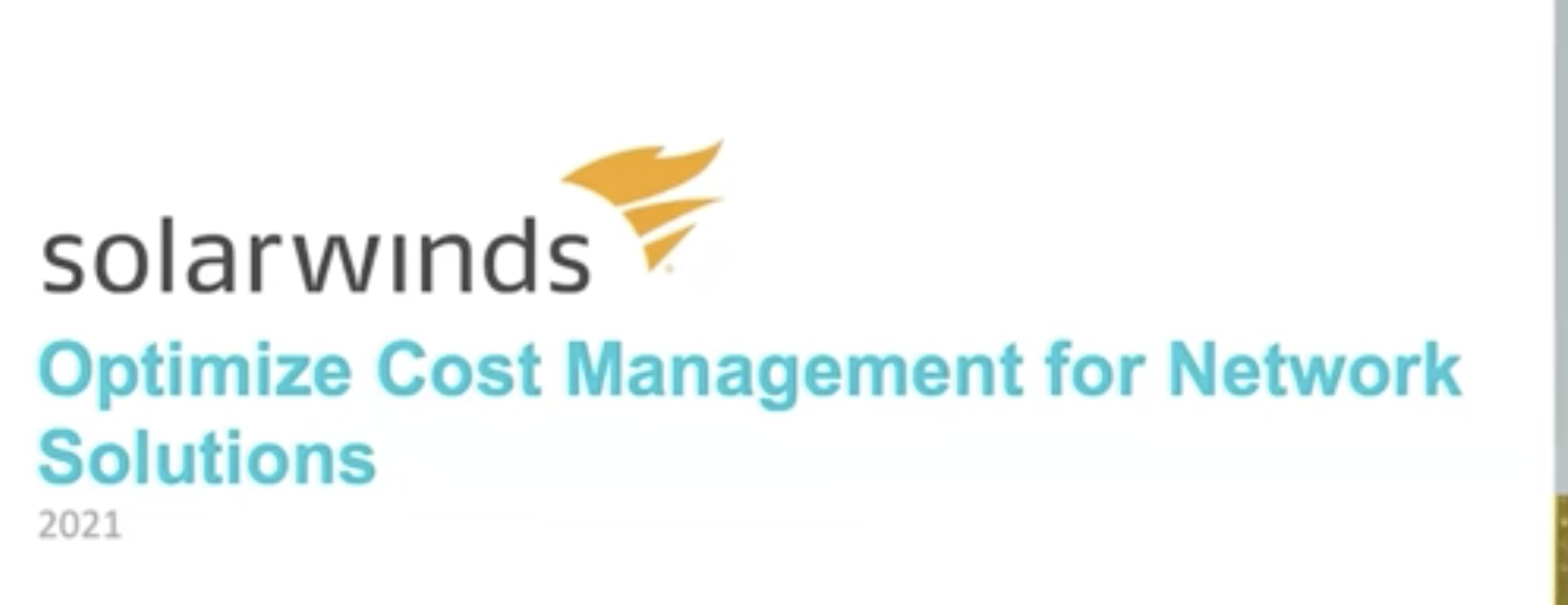 Optimize Cost Management With SolarWinds Network Solutions