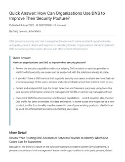 Quick Answer: How Can Organizations Use DNS to Improve Their Security Posture?