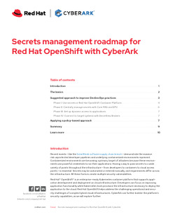 Secrets Management Roadmap for Red Hat OpenShift with CyberArk