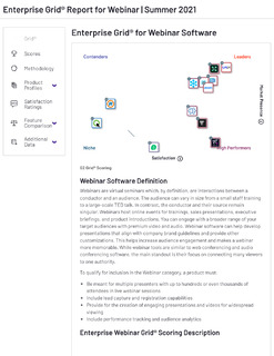 The Enterprise Grid® Report for Webinar Software | Summer 2021