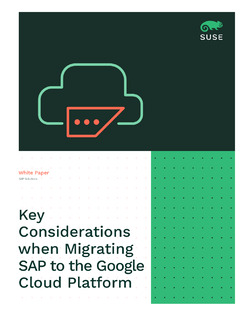 Key Considerations when Migrating SAP to the Google Cloud Platform