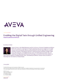Enabling the Digital Twin through Unified Engineering