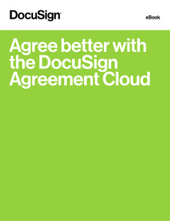 Agree Better with the DocuSign Agreement Cloud