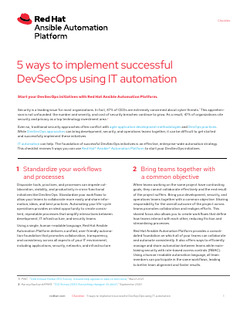 5 Ways to Implement Successful DevSecOps Using IT Automation