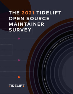 The 2021 Tidelift Open Source Maintainer Survey