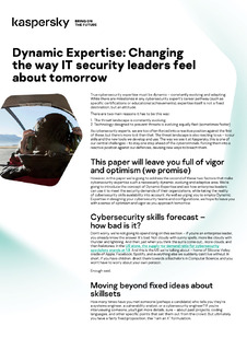 Dynamic Expertise: Changing the Way IT Security Leaders Feel About Tomorrow