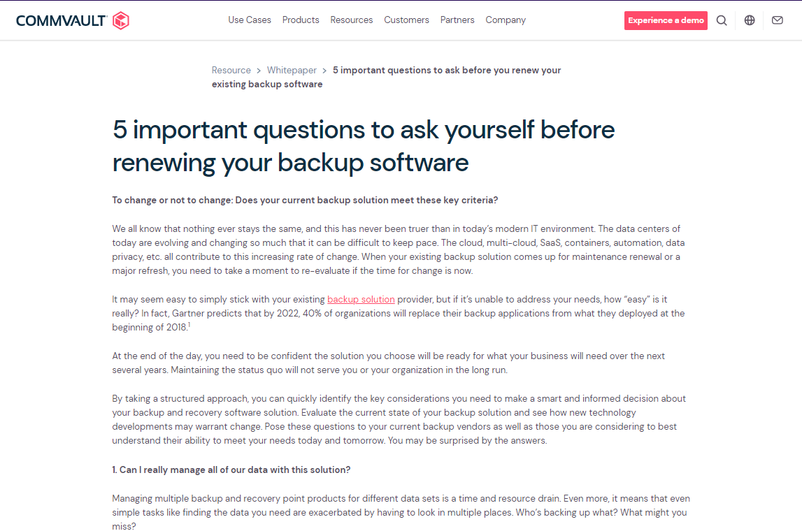 5 important questions to ask yourself before renewing your backup software