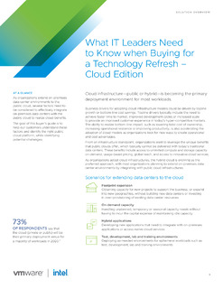 What IT Leaders Need to Know When Buying for a Technology Refresh – Cloud Edition