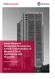 Intesa Sanpaolo Accelerates Microservice & PaaS Transformation of Mission Critical Applications with vFunction