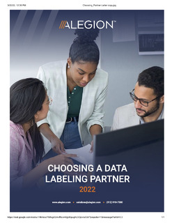 Choosing a Data Labeling Partner in 2022