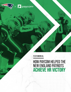 How Paycom Helped the New England Patriots Achieve HR Victory