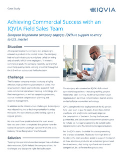 Case Study: Achieving Commercial Success with an IQVIA Field Sales Team