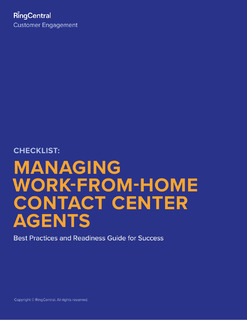Managing Work-From-Home Contact Center Agents